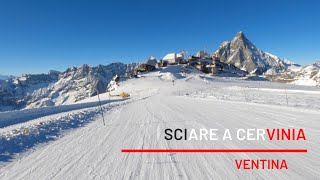 Sciare a Cervinia  POV Ski Ventina [upl. by Drol]