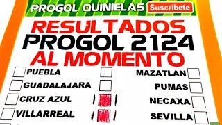 Progol 2124 Resultados al Momento DOMINGO 08  Resultados Revancha Progol 2124 DOMINGO 08 [upl. by Irovi199]