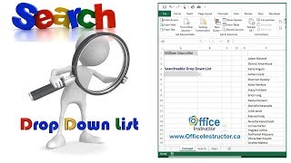 Create a Searchable Drop Down List in Excel [upl. by Uyekawa359]