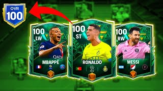 Welcome 100 OVR Messi Ronaldo amp Mbappe My biggest FC MOBILE Squad Upgrade [upl. by Johppah]