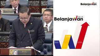 Ucapan Penuh Pembentangan Belanjawan 2019 oleh Menteri Kewangan YB Lim Guan Eng [upl. by Lyda]