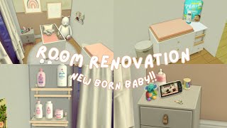 I built a room for a new born baby  room renovation  The Sims 4 Build infants [upl. by Airalednac]