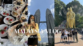 malaysia vlog kuala lumpur high tea lots of food batu cave temples kl tower twin tower [upl. by Akineg]