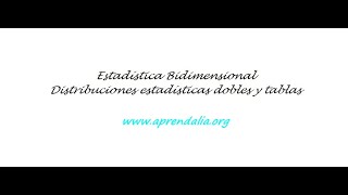 Variables estadísticas bidimensionales [upl. by Acirej679]