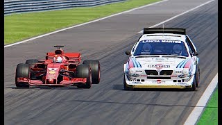 Ferrari F1 2018 vs Lancia Delta S4  Monza [upl. by Annoik504]