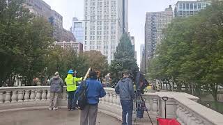 Chicago Millenium Park Christmas Tree Setup [upl. by Femmine]