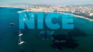 Aerial View of Nice France by Drone in 4K UltraHD 🇫🇷 [upl. by Leith859]