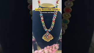 Lovely reversible haram  Navaratna  jewellery bridaljewellry navaratna shorts [upl. by Shing327]