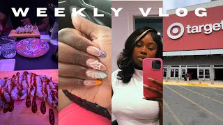 weekly vlog target haul sushi date night nail maintenance and more 🍂 [upl. by Yortal]