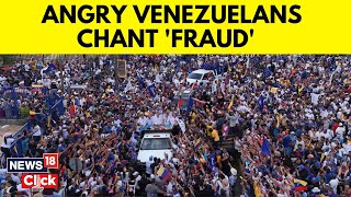 Venezuela Presidential Elections 2024  Angry Venezuelans Chant fraud After Maduro Wins  N18G [upl. by Narcho314]