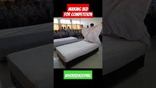 Making Bed untuk Latihan housekeeping makingbed towelart [upl. by Tabber]