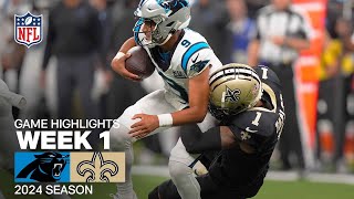 Carolina Panthers vs New Orleans Saints Game Highlights  NFL 2024 Season [upl. by Auqinal]