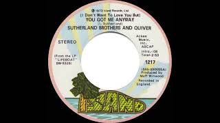 1973 HITS ARCHIVE You Got Me Anyway  Sutherland Brothers and Quiver stereo 45 [upl. by Ttelracs267]