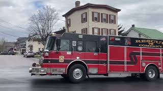 Maytown fire department rescue 791 responding Q siren powercall train horn air horn [upl. by Elohc258]