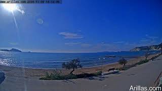 20241108 Arillas Corfu Live Webcam [upl. by Aikemal]