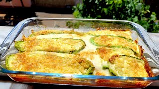 Tave me kungull dhe proshute ne furre  Best zucchini with chicken ham in oven perfect summer taste [upl. by Nerine]