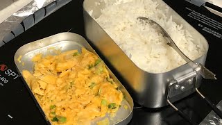 ［野營廚房］ 用 Trangia Mess Tin 煮飯 零失敗 及 同場加映 葱花炒蛋 （蛋粉使用） [upl. by Feirahs910]