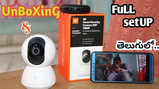 Xioami Home Security Camera 360° Unboxing amp Full Setup in telugu [upl. by Enilreug830]