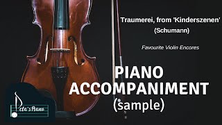 Traumerei from Kinderszenen Schumann  Piano Accompaniment sample [upl. by Orfield]