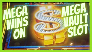 MEGA LINE HITS on MEGA VAULT slot machine casino wins lasvegas [upl. by Clevey]