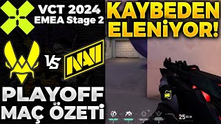 Team Vitality vs NAVI MAÇ ÖZETİ  VALORANT 2024 EMEA Stage 2  Playoffs [upl. by Ymmot]