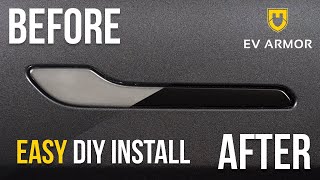 DIY Tesla Model 3 FULL COVERAGE Door Handle Wrap Kit Easy Step by Step Instructions [upl. by Annwahsal]