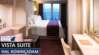 HAL Koningsdam  Vista Suite Full Walkthrough Tour amp Review 4K  Holland America Line [upl. by Ojela]