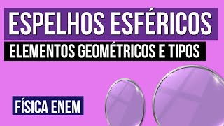 ESPELHOS ESFÉRICOS elementos geométricos e tipos  Física para o Enem  Flaverson Messias Batista [upl. by Arrak]