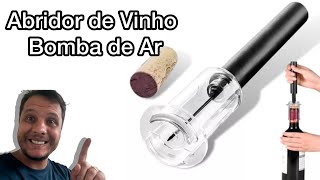 Abridor de Vinho Pressão Ar Bomba Saca Rolha [upl. by Donoghue]