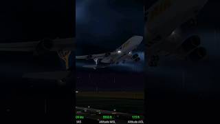 Smooth 747400f Night Take off [upl. by Annayad755]