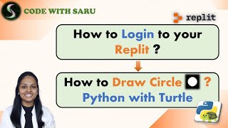 Draw Circle ⭕️ using Python in Replit  Python with Turtle 🐢 Code with Saru [upl. by Hassin]