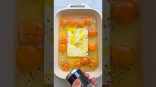 Baked Feta Eggs  FeelGoodFoodie [upl. by Eeralih]