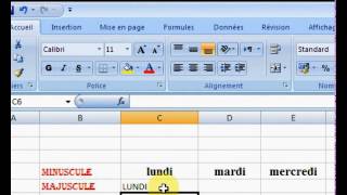 majuscule الى minuscule والعكس في EXCEL [upl. by Retxed]