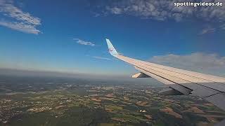 Onboard TUIfly B737800 DABMQ  Landing at DUS  20240805 [upl. by Shelburne]