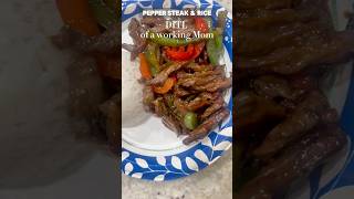 DITL OF A WORKING MOM  PEPPER STEAK momlife recipe workingmomslife momtok dinner cooking fyp [upl. by Aiuqram794]