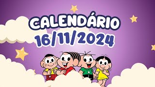 CALENDÁRIO DE 16 DE NOVEMBRO DE 2024 ALUNONOTADEZ10 ensinofundamental [upl. by Hailahk881]