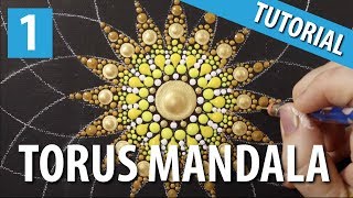 How to paint a dot mandala tutorial  Torus Part 1 [upl. by Dianthe]