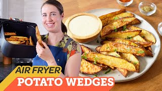 Air Fryer Crispy Parmesan Potato Wedges  Cooking with Cosori [upl. by Sivrahc435]