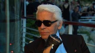 Karl Lagerfeld on the Cruise 201112 ReadytoWear Show – CHANEL Shows [upl. by Ennahteb]