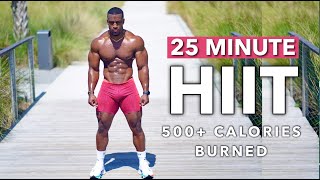 NO EQUIPMENT FULL BODY HIIT 25 MINUTES  BURN UP TO 500 CALORIES [upl. by Einnaj211]