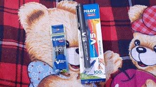 Pilot V5 hi tech point cartridge systemblue and black gel pen [upl. by Sisi]