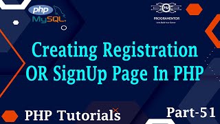 51  Creating Registration Page OR SignUp Page In PHP MySQL  PHP Register Page  PHP HindiUrdu [upl. by Jolynn526]