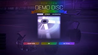 I GOT THE NEW DEMO DISC DECAL IN ROCKET LEAGUE  BEST DECAL [upl. by Sudnac]