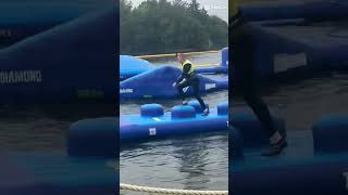 Blackpool wake park is definitely better in the rain aquapark aquaparks waterfun waterpark [upl. by Bozuwa]