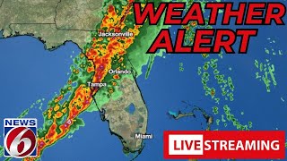 LIVE Severe Weather Tracking Damaging Wind Tornadoes Possible In Florida [upl. by Orbadiah]