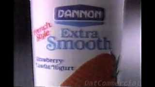 Dannon Extra Smooth Yogurt Commercial 1985 [upl. by Knut]