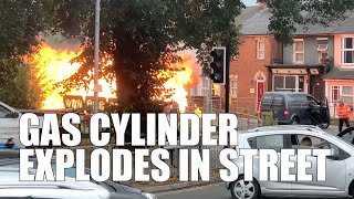 Gas cylinder EXPLODES in Aylesbury UK  9th Sep 2024 [upl. by Janine]