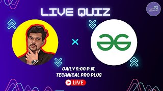 Kaun Banega Quizpati  Live Quiz with GeeksforGeeksVideos  Three 90 Challenge Back with Benefits [upl. by Fellows189]