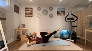 12 MIN WASHBOARD ABS PILATES FLOW WORKOUT  Trim waistline tone amp sculpt thighs chest and arms [upl. by Aicaca]