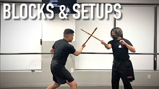 Basic Kali Blocks amp Setups  Filipino Martial Arts [upl. by Kciredohr112]